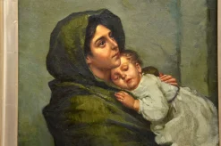 Mutter und Baby, 1860, Öl auf Leinwand, Gerahmt