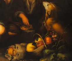 Nach Bartolome Esteban Murillo, Trauben- und Melonenfresser, Öl auf Leinwand, Gerahmt