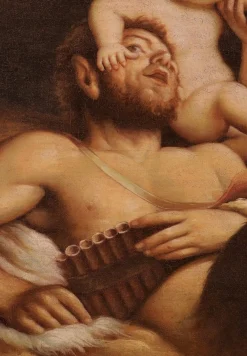 Nachfolger von Pietro Liberi, Faun Nymphe Putti Free, 1700, Öl auf Leinwand