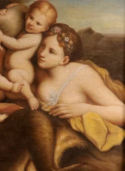 Nachfolger von Pietro Liberi, Faun Nymphe Putti Free, 1700, Öl auf Leinwand