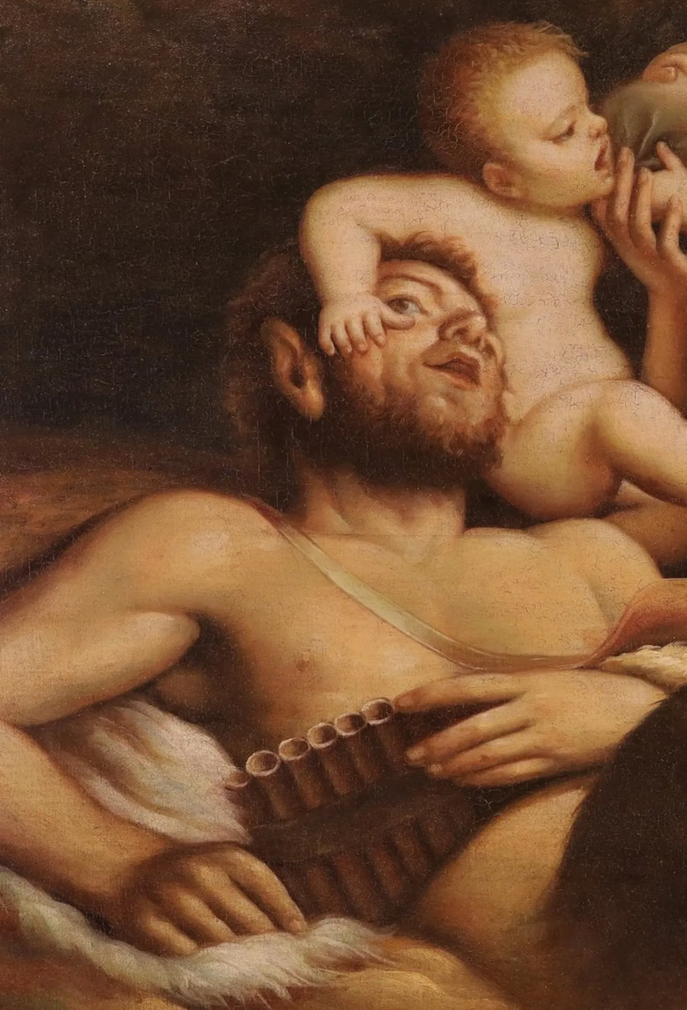 Nachfolger von Pietro Liberi, Faun Nymphe Putti Free, 1700, Öl auf Leinwand