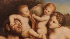 Nachfolger von Pietro Liberi, Faun Nymphe Putti Free, 1700, Öl auf Leinwand