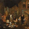 Nach Gerard Thomas, The Artist's Studio, 1700, Öl auf Leinwand