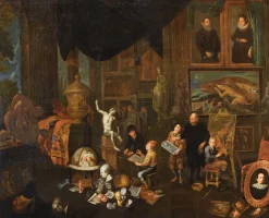 Nach Gerard Thomas, The Artist's Studio, 1700, Öl auf Leinwand
