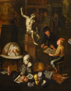Nach Gerard Thomas, The Artist's Studio, 1700, Öl auf Leinwand