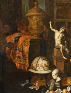 Nach Gerard Thomas, The Artist's Studio, 1700, Öl auf Leinwand