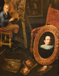 Nach Gerard Thomas, The Artist's Studio, 1700, Öl auf Leinwand