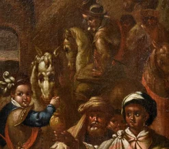 Nach Giovanni Stradano, Anbetung der Heiligen Drei Könige, 1600, Öl auf Leinwand, Gerahmt