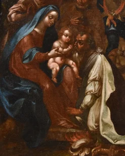 Nach Giovanni Stradano, Anbetung der Heiligen Drei Könige, 1600, Öl auf Leinwand, Gerahmt