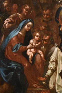 Nach Giovanni Stradano, Anbetung der Heiligen Drei Könige, 1600, Öl auf Leinwand, Gerahmt