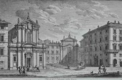 Nach Giuseppe Vasi, S. Caterina della Ruota Kirche, Radierung, 18. Jh