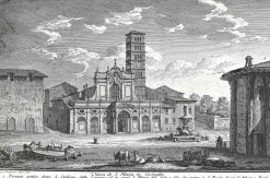 Nach Giuseppe Vasi, S. Maria in Cosmedin Kirche, Radierung, Spätes 18. Jh