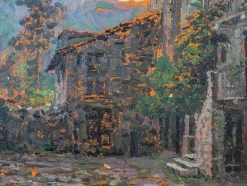 Nach Guido Cinotti, Landschaftsmalerei, 19. Jh., Öl auf Holz, gerahmt