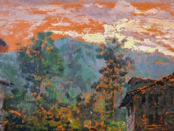 Nach Guido Cinotti, Landschaftsmalerei, 19. Jh., Öl auf Holz, gerahmt
