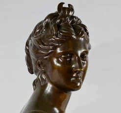 Nach Houdon, Diana die Jägerin, Ende 19. Jh., Bronze
