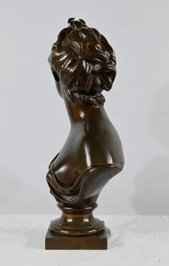Nach Houdon, Diana die Jägerin, Ende 19. Jh., Bronze