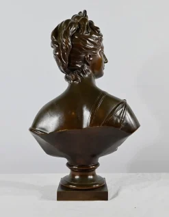 Nach Houdon, Diana die Jägerin, Ende 19. Jh., Bronze