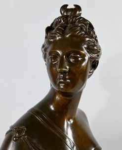 Nach Houdon, Diana die Jägerin, Ende 19. Jh., Bronze