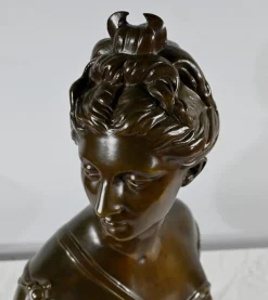 Nach Houdon, Diana die Jägerin, Ende 19. Jh., Bronze