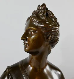 Nach Houdon, Diana die Jägerin, Ende 19. Jh., Bronze