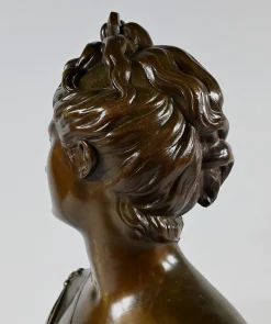 Nach Houdon, Diana die Jägerin, Ende 19. Jh., Bronze