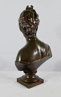Nach Houdon, Diana die Jägerin, Ende 19. Jh., Bronze