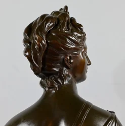 Nach Houdon, Diana die Jägerin, Ende 19. Jh., Bronze