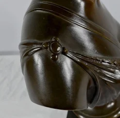 Nach Houdon, Diana die Jägerin, Ende 19. Jh., Bronze