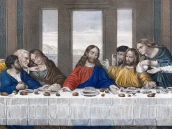 Nach Leonardo Da Vinci, La Cène (Das letzte Abendmahl), 1890er Jahre, Chromolithograph