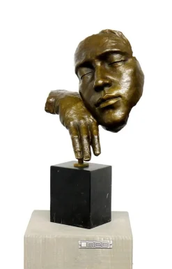 Nach Salvador Dalí, Schlafende Gesichtsmaske, Bronze