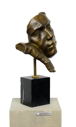Nach Salvador Dalí, Schlafende Gesichtsmaske, Bronze