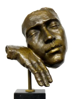 Nach Salvador Dalí, Schlafende Gesichtsmaske, Bronze