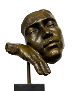 Nach Salvador Dalí, Schlafende Gesichtsmaske, Bronze