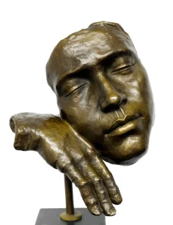 Nach Salvador Dalí, Schlafende Gesichtsmaske, Bronze