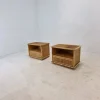 Nachttische aus Bambus & Rattan Nachttische von Dal Vera, Italien, 1970er, 2er Set