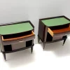 Nachttische aus ebonisiertem Nussholz & Buche im Stil von Tomaso Buzzi, 1950er, 2er Set
