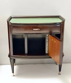 Nachttische aus ebonisiertem Nussholz & Buche im Stil von Tomaso Buzzi, 1950er, 2er Set