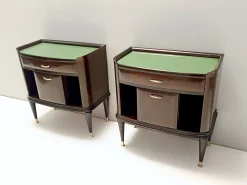 Nachttische aus ebonisiertem Nussholz & Buche im Stil von Tomaso Buzzi, 1950er, 2er Set