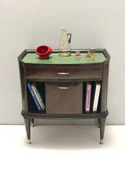 Nachttische aus ebonisiertem Nussholz & Buche im Stil von Tomaso Buzzi, 1950er, 2er Set
