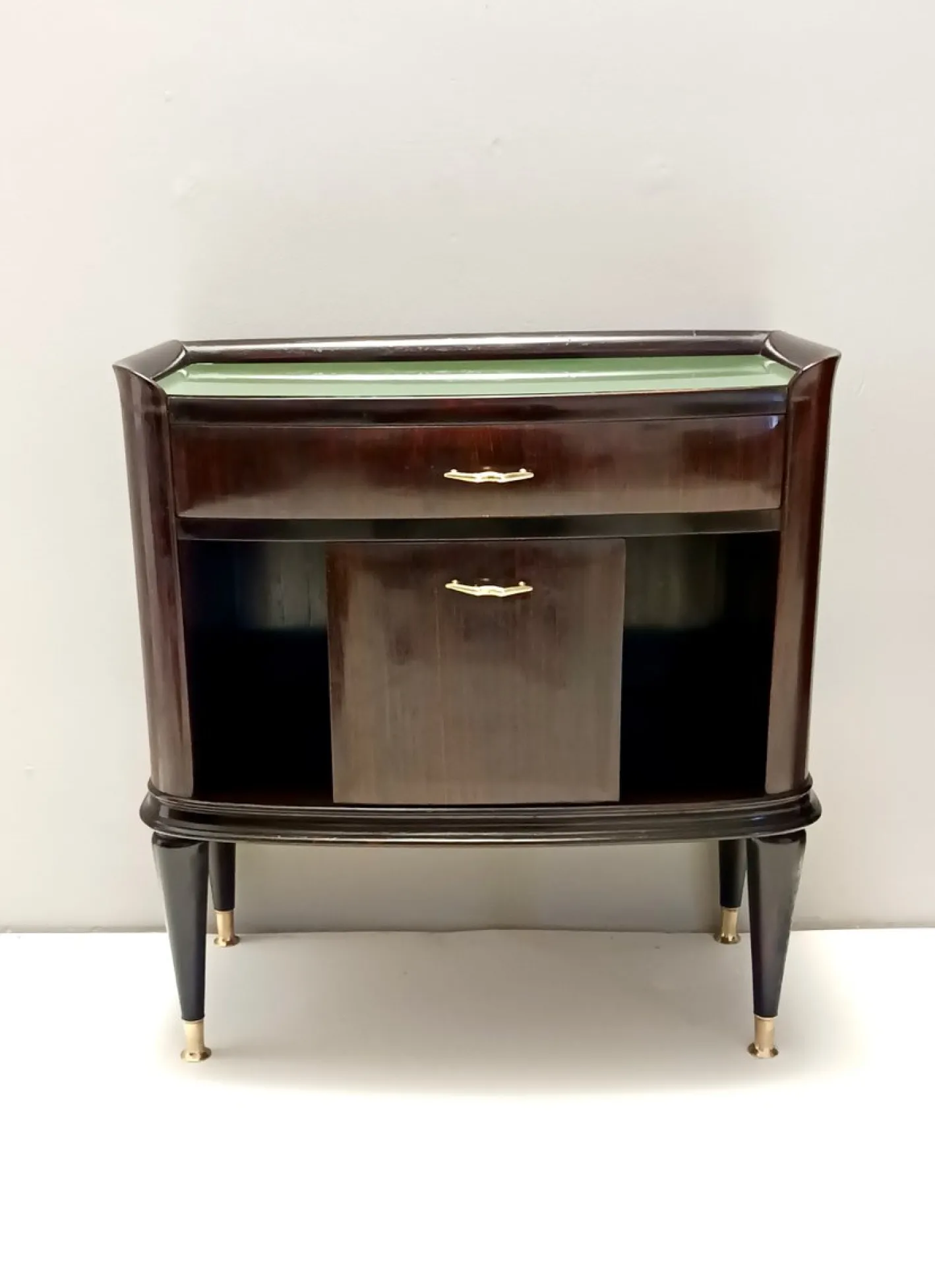Nachttische aus ebonisiertem Nussholz & Buche im Stil von Tomaso Buzzi, 1950er, 2er Set