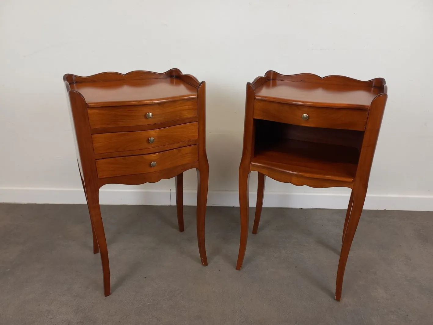 Nachttische im Louis Xv Stil, 1950er, 2er Set
