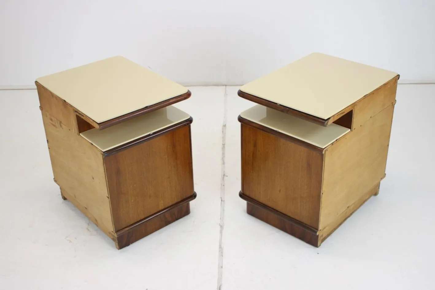 Nachttische, Tschechoslowakei, 1945er, 2er Set