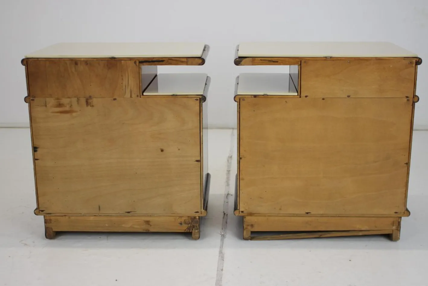 Nachttische, Tschechoslowakei, 1945er, 2er Set