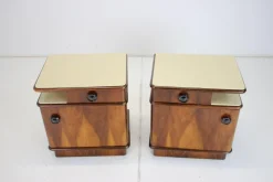 Nachttische, Tschechoslowakei, 1945er, 2er Set