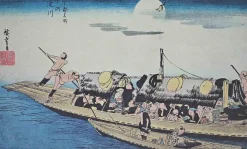 Nach Utagawa Hiroshige, Scenic Spots in Kyoto, Mitte des 20. Jahrhunderts, Lithographie
