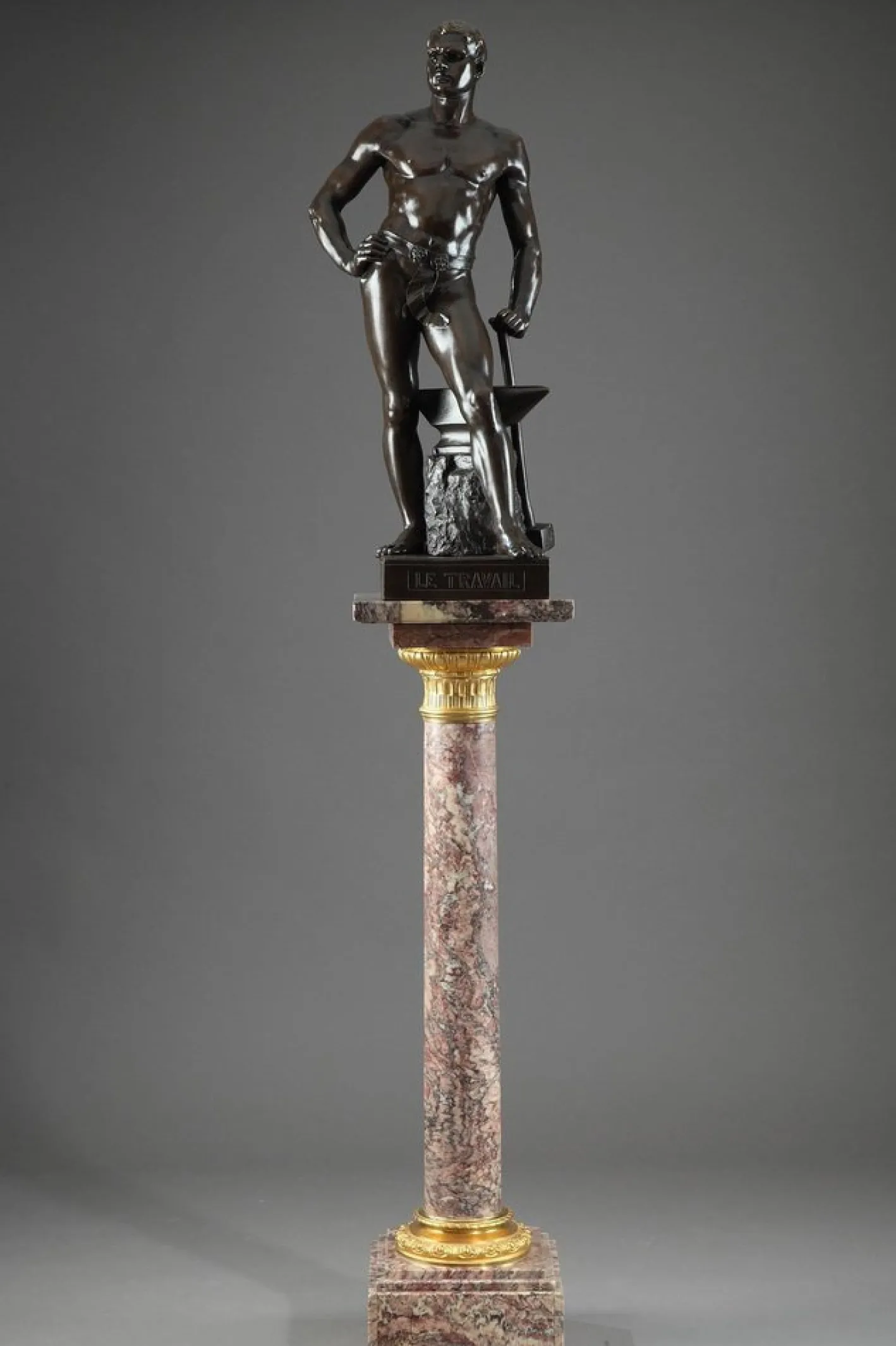 Napoleon III Brocatelle Marmorsäule, 19. Jh.