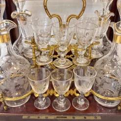 Napoleon III Likörkaraffe aus Kristallglas von Baccarat, Frankreich, 1880er, 21er Set