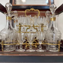 Napoleon III Likörkaraffe aus Kristallglas von Baccarat, Frankreich, 1880er, 21er Set