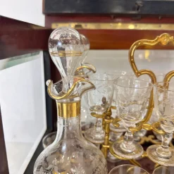Napoleon III Likörkaraffe aus Kristallglas von Baccarat, Frankreich, 1880er, 21er Set