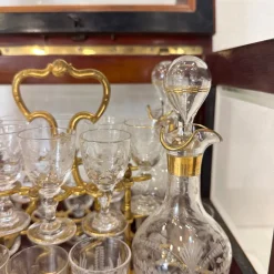 Napoleon III Likörkaraffe aus Kristallglas von Baccarat, Frankreich, 1880er, 21er Set